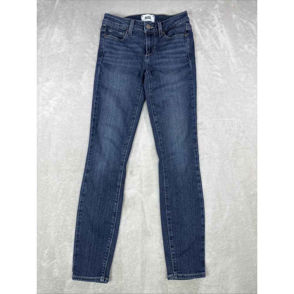 Paige Womens Jeans 25X27 Med Wash Verdugo Ankle Skinny Cotton Blend Stretch